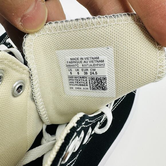 Converse Chuck Taylor All Star High Move Black White Size 8 WOMENS 568497C - Picture 7 of 7